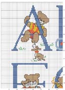 Schema punto croce Alfabeto-orsi-1