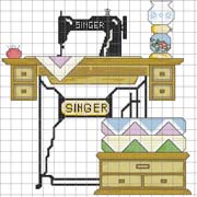 Schema punto croce Anteprima-cucito