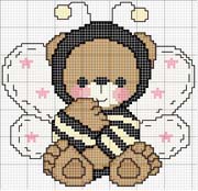 Schema punto croce Ape-baby