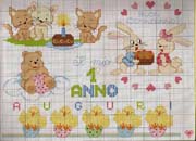 Schema punto croce Auguri-primo-anno