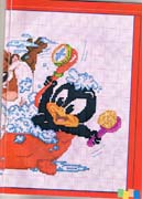 Schema punto croce Bagno-looney-tunes-2