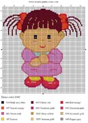 Schema punto croce Bambina