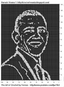 Schema punto croce Barack-obama