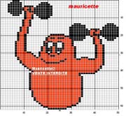 Schema punto croce Barbapapa