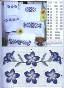 Schema punto croce Bordi-asciugamano-blu-2