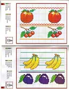 Schema punto croce Bordi-frutta
