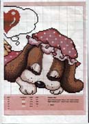 Schema punto croce Cagnolino-sogna-2