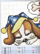 Schema punto croce Cagnolino-sogna-osso-1