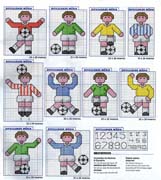 Schema punto croce Calciatori