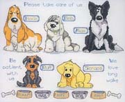 Schema punto croce Cani Insieme-1