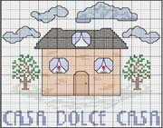 Schema punto croce Casa-dolce-casa