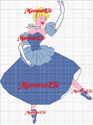Schema punto croce Cenerentola-ballerina