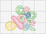 Schema punto croce Ciuccio Rosa