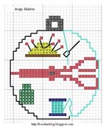 Schema punto croce Cucito-oggetti