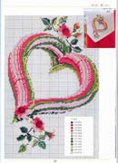 Schema punto croce Cuore-3d