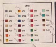Schema punto croce cuore croce legenda