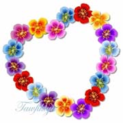 Schema punto croce Cuore-di-fiori