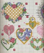 Schema punto croce Cuori-diversi-2