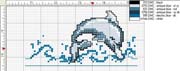 Schema punto croce Delfino-piccolo