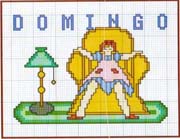 Schema punto croce Domenica-casalinga