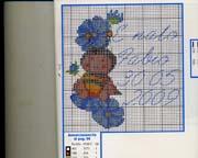 Schema punto croce Fiocco-fabio