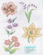 Schema punto croce Fiori-2