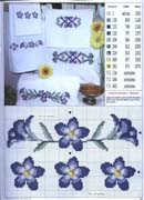 Schema punto croce Fiori Blu