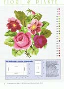 Schema punto croce Fiori Rosa