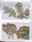 Schema punto croce Foglie-12
