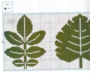 Schema punto croce Foglie-14