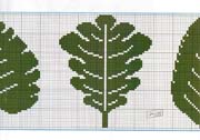 Schema punto croce Foglie-15