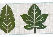 Schema punto croce Foglie-16
