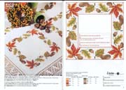 Schema punto croce Foglie-2