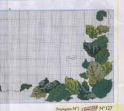 Schema punto croce Foglie-4