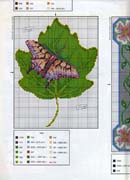 Schema punto croce Foglie-9