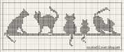 Schema punto croce gatti mono
