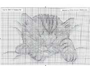 Schema punto croce Gattino Nanna 1