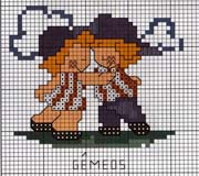 Schema punto croce Gemelli-3