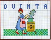 Schema punto croce Giovedi-casalinga