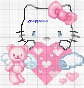 Schema punto croce Hello-kitty-amore