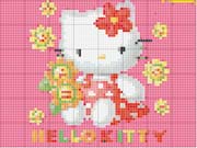 Schema punto croce Hello-kitty-fiori