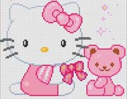 Schema punto croce Hellokitty-con-amico