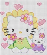 Schema punto croce Hellokitty-primavera