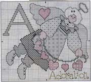 Schema punto croce Lettera-a