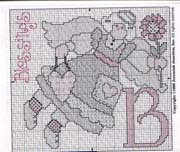 Schema punto croce Lettera-b