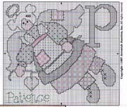 Schema punto croce Lettera-p