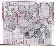 Schema punto croce Lettera-q