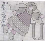 Schema punto croce Lettera-u