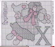 Schema punto croce Lettera-x