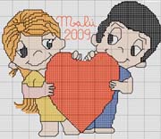 Schema punto croce Love-malu